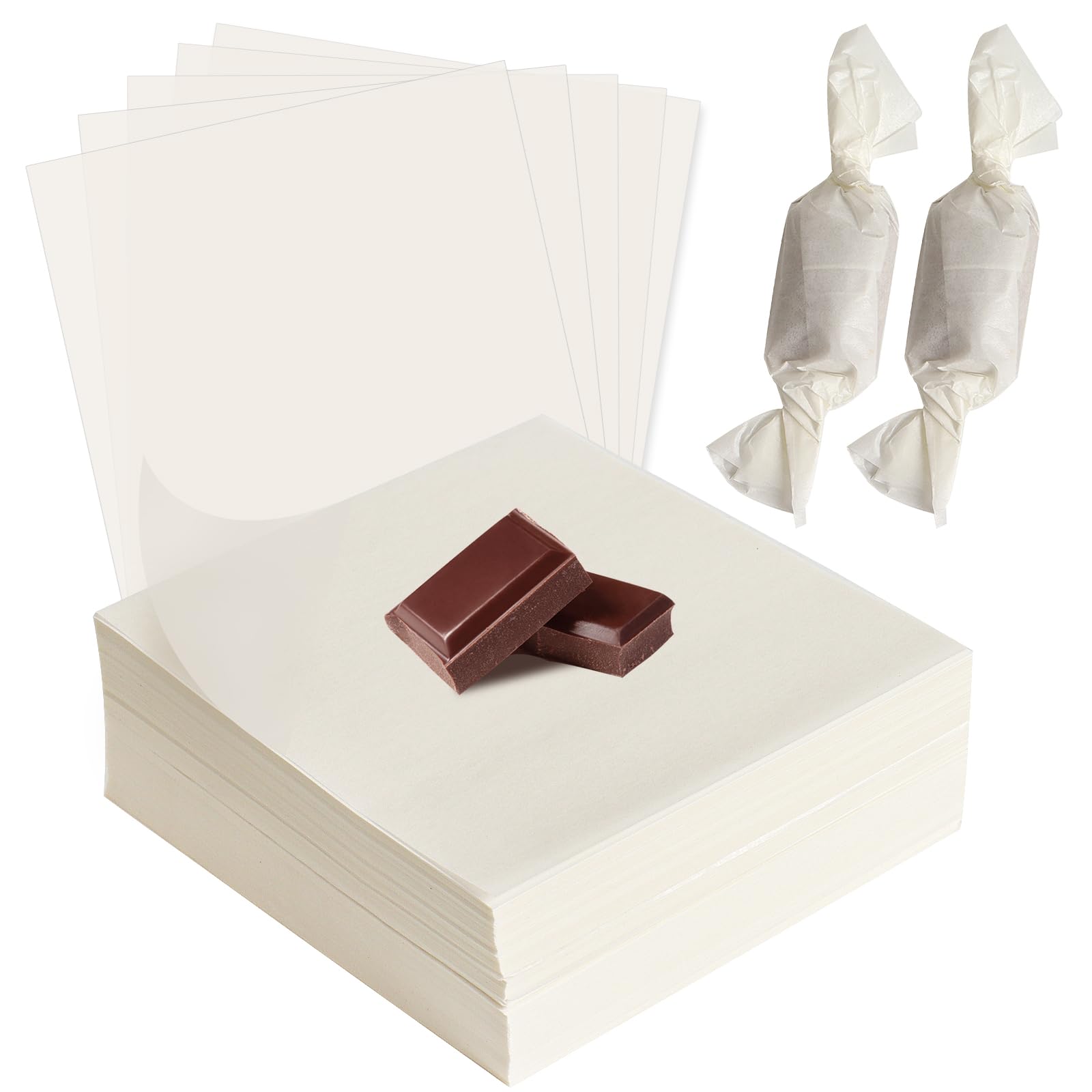 Amazon.com: SBYURE1000pcs Wax Paper Candy Wrappers - Chocolate